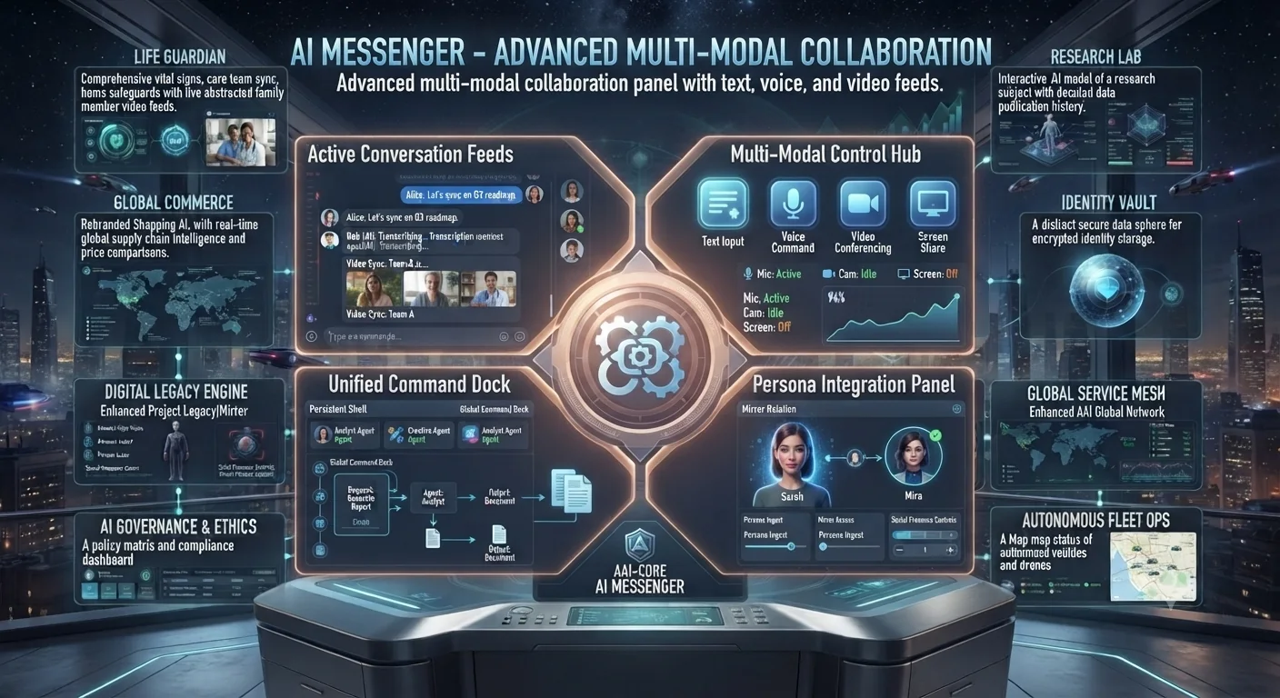 AI Messenger interface concept